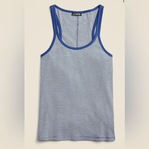 J.Crew Fine rib racerback tank top in stripe